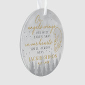 Personalisiert auf Engelsflügeln Ornament (Vorderseite)