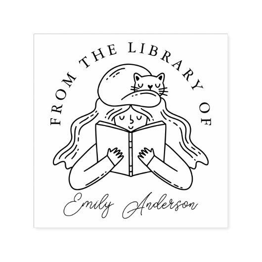 Personalisiert aus der Bibliothek der Briefmarke d Permastempel (Design)