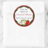 Personalisiert aus der Küche Äpfel Runder Aufkleber (Tasche)