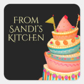 Personalisiert aus der Küche der Aufkleber (Vorderseite)