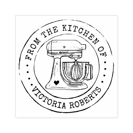 Personalisiert aus der Küche Gummistempel (Prägung)
