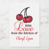 Personalisiert aus der Küche Lebensmitteletikett (Einzelnes Label)