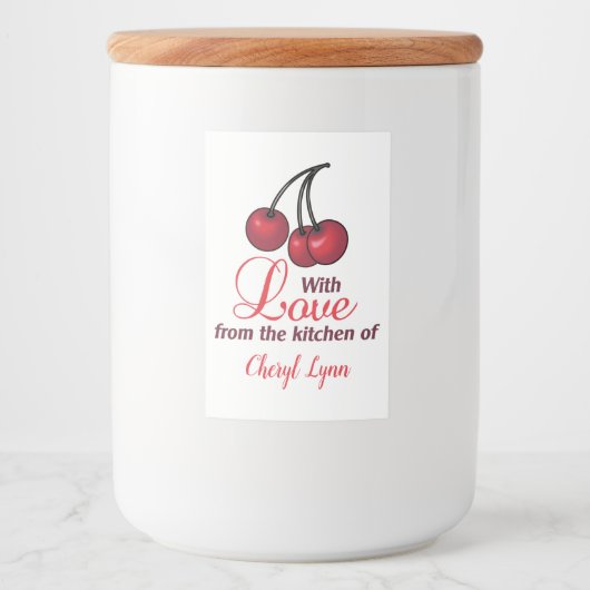 Personalisiert aus der Küche Lebensmitteletikett (Vorderseite)