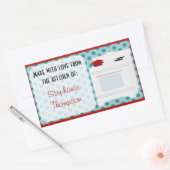 Personalisiert aus der Küche von Retro Stove Rechteckiger Aufkleber (Umschlag)