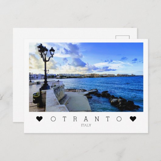 Personalisiert, Aussicht auf Otranto, Apulien, Ita Postkarte (Vorne/Hinten)