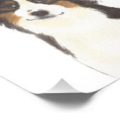 Personalisiert Aussie Australian Shepherd Fotodruck (Ecke)