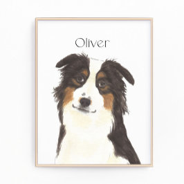 Personalisiert Aussie Australian Shepherd Fotodruck