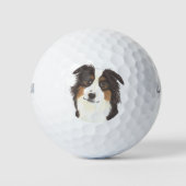 Personalisiert Aussie Australian Shepherd Golfball (Vorderseite)