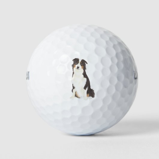 Personalisiert Aussie Australian Shepherd Golfball (Vorderseite)