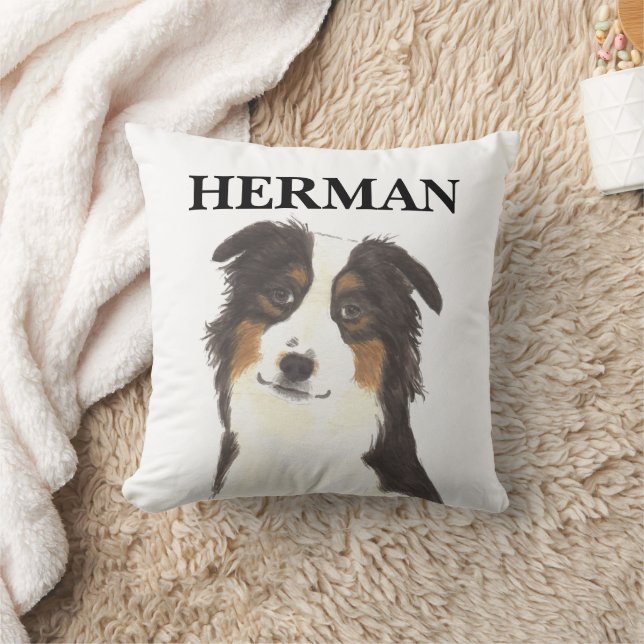 Personalisiert Aussie Australian Shepherd Reversib Kissen (Decke)