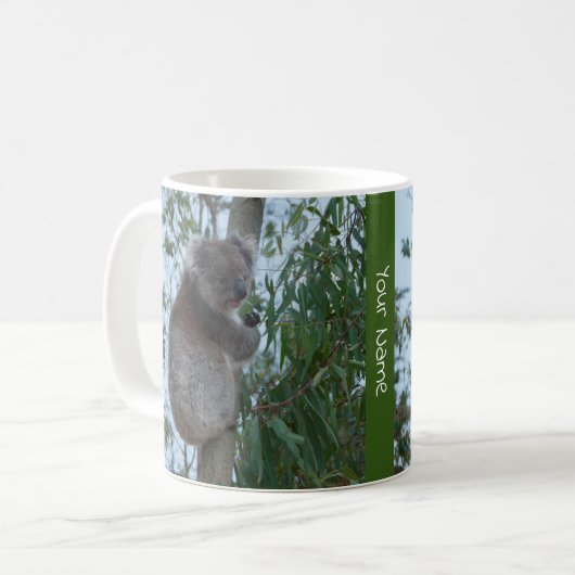 Personalisiert Australien Kangaroo Island Koala Kaffeetasse (Vorderseite Links)