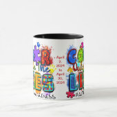 Personalisiert Autismus Annahme Monat Keramik Tass Tasse (Zentrum)