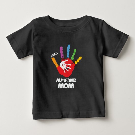 Personalisiert Autismus Bewusstsein Autistische Ma Baby T-shirt (Vorderseite)