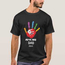Personalisiert Autismus Bewusstsein Autistischer V T-Shirt