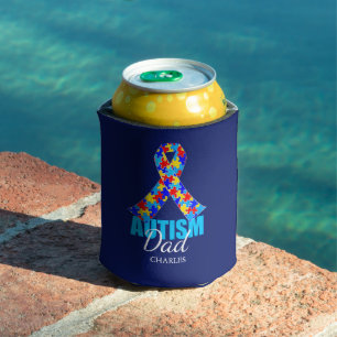 Personalisiert Autismus Vater Blue Dosenkühler