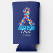 Personalisiert Autismus Vater Blue Selters Dosenkühler (Vorderseite)