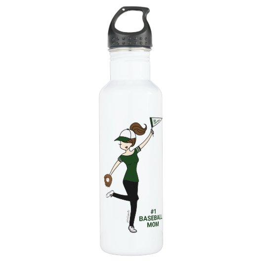 Personalisiert Avatar #1 Baseball-Lüfter Edelstahlflasche (Vorderseite)