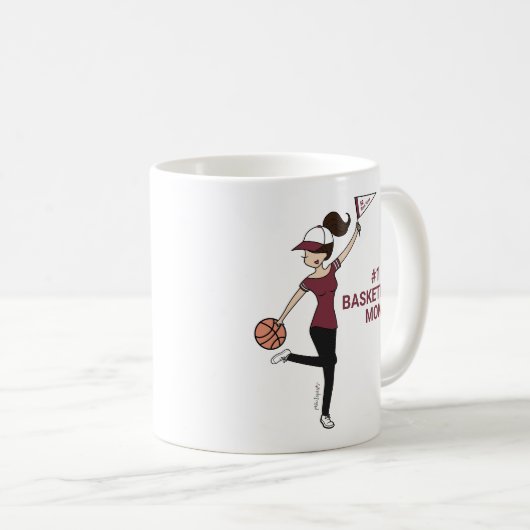 Personalisiert Avatar #1 Basketball-Fans Kaffeekoc Kaffeetasse (VorderseiteRechts)