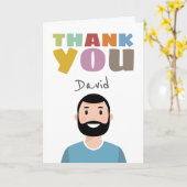 Personalisiert Avatar Dankeschön-Karte Karte (Gelbe Blume)