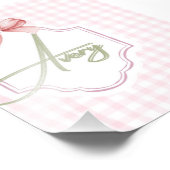 Personalisiert Avery Baby Girl Kinderzimmer Bow&Gi Fotodruck (Ecke)