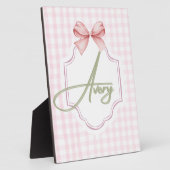 Personalisiert Avery Baby Girl Kinderzimmer Bow&Gi Fotoplatte (Seite)