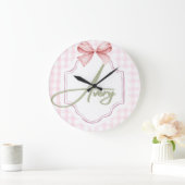 Personalisiert Avery Baby Girl Kinderzimmer Bow&Gi Große Wanduhr (Zuhause)