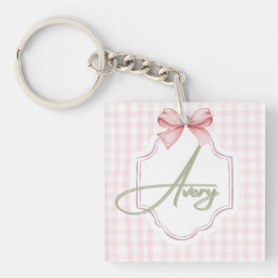 Personalisiert Avery Baby Girl Kinderzimmer Bow&Gi Schlüsselanhänger