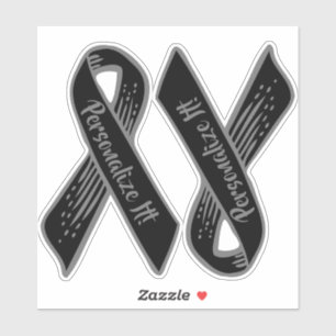 PERSONALISIERT Awareness Ribbon Graphic (schwarz) Aufkleber