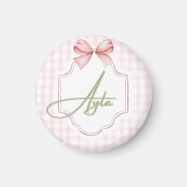 Personalisiert Ayla Baby Girl Kinderzimmer Bow&Gin Magnet