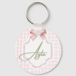 Personalisiert Ayla Baby Girl Kinderzimmer Bow&Gin Schlüsselanhänger