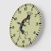Personalisiert Aztec Southwest Kokopelli Design Große Wanduhr (Winkel)