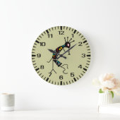 Personalisiert Aztec Southwest Kokopelli Design Große Wanduhr (Zuhause)