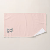 Personalisiert B Erste Silver Monogramm Ihr Name Badhandtuch Set (Handtuch)