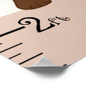 Personalisiert B ist für Bären/Teddy Bear Growth C Poster (Ecke)