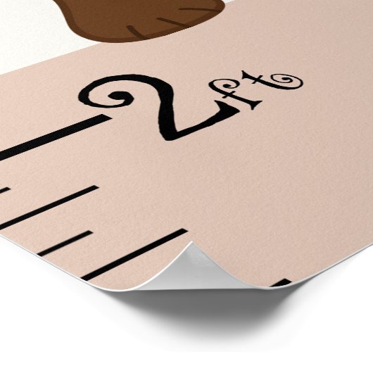 Personalisiert B ist für Bären/Teddy Bear Growth C Poster (Ecke)