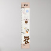 Personalisiert B ist für Bären/Teddy Bear Growth C Poster (Vorne)