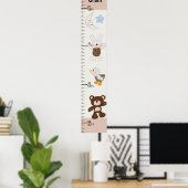 Personalisiert B ist für Bären/Teddy Bear Growth C Poster (Heimbüro)