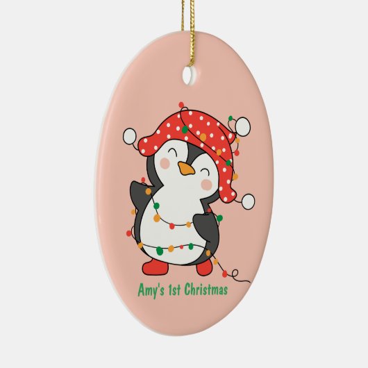 Personalisiert Baby 1. Weihnachten Keramik Ornament (Rechts)