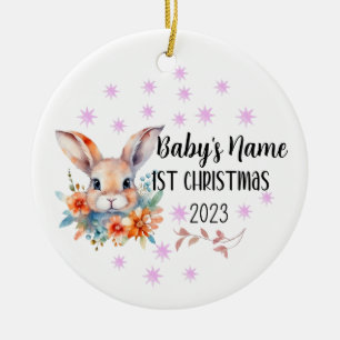 Personalisiert Baby 1. Weihnachtsdekoration Keramik Ornament