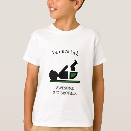 Personalisiert Baby Afro PHANTASTISCH BIG BROTHER T-Shirt (Vorderseite)