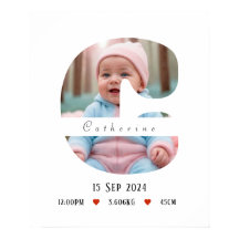 Personalisiert Baby Alphabet Letter - C - Poster