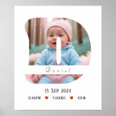Personalisiert Baby Alphabet Letter - D - Poster (Vorne)