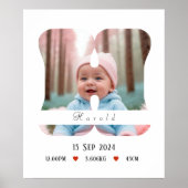 Personalisiert Baby Alphabet Letter - H - Poster (Vorne)