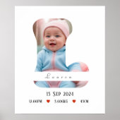 Personalisiert Baby Alphabet Letter - L - Poster (Vorne)
