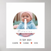Personalisiert Baby Alphabet Letter - O - Poster (Vorne)