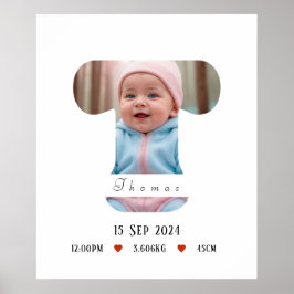 Personalisiert Baby Alphabet Letter - T - Poster