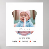 Personalisiert Baby Alphabet Letter - U - Poster (Vorne)