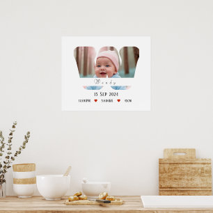 Personalisiert Baby Alphabet Letter - W - Poster