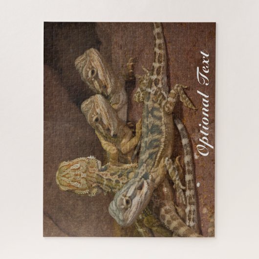 Personalisiert Baby Bearded Dragon Lizard Jigsaw P Puzzle (Vertikal)