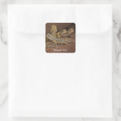 Personalisiert Baby Bearded Dragon Lizard Jigsaw P Quadratischer Aufkleber (Tasche)